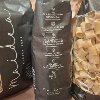 Pasta - GLUTENFREI 3er Set - (je Pack. 500 gr.) Fusilli, Penne, Maccherone - aus Vollkornreißmehl - Maidea - Abruzzen Italy