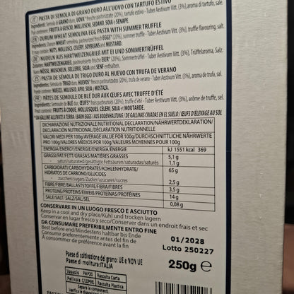 Pasta - Albesi al Tartufo ( Trüffel - Tuber AESTIVUM VITT.) Spezialität aus dem Piemont - Alfieri