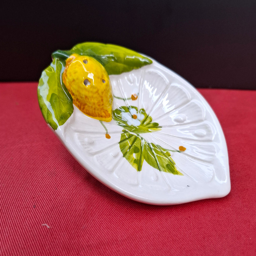 Keramikset - Antipastiset Ovale Teller Design Zitronen Oliven & Schale (klein) Design Zitronen -, Handarbeit aus Italien