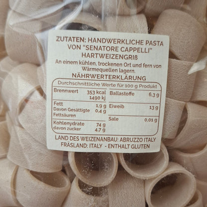 Pasta  Artigianale - Calamarata 500 gr.  Aus Hartweizengrieß "Senatore Cappelli", Terra Nobile, Atessa, Abruzzo