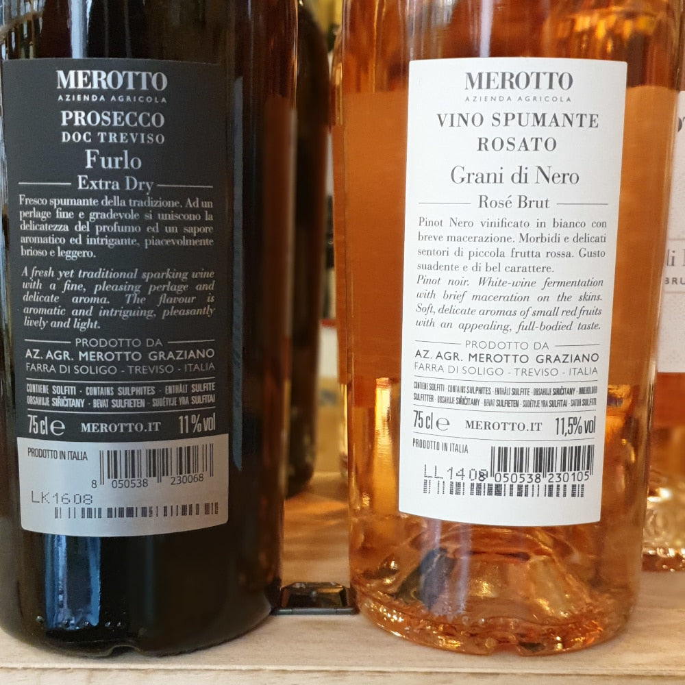 Prosecco Sekt & Brut Rosé aus dem Veneto: Spumanti Merotto
